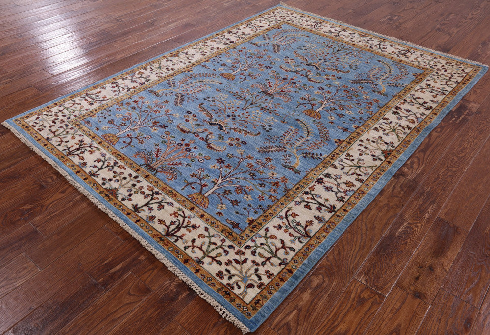 5' 10" X 7' 10" Handmade Persian Tabriz Wool Rug Q7759