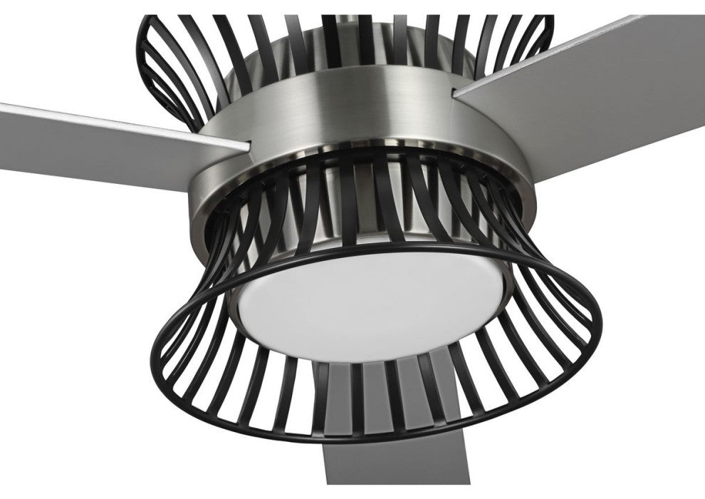 Bisbee Collection 55" 3-Blade Global Ceiling Fan, Brushed Nickel