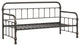 Farmhouse Twin Daybed, Spindle Design With Metal Frame, Bronze, Single