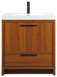 Walker 30" Single Bathroom Vanity, Teak