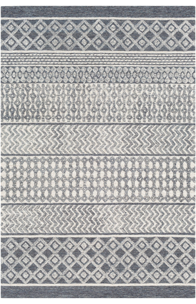 Surya Maroc MAR2300 Bohemian Area Rug, Charcoal, 10' x 14' Rectangle