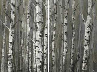 Twigs and Trunks Forest Diptych, 80"x60"