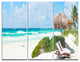 "Calm Caribbean Beach Panorama" Photo Metal Wall Art, 3 Panels, 36"x28"