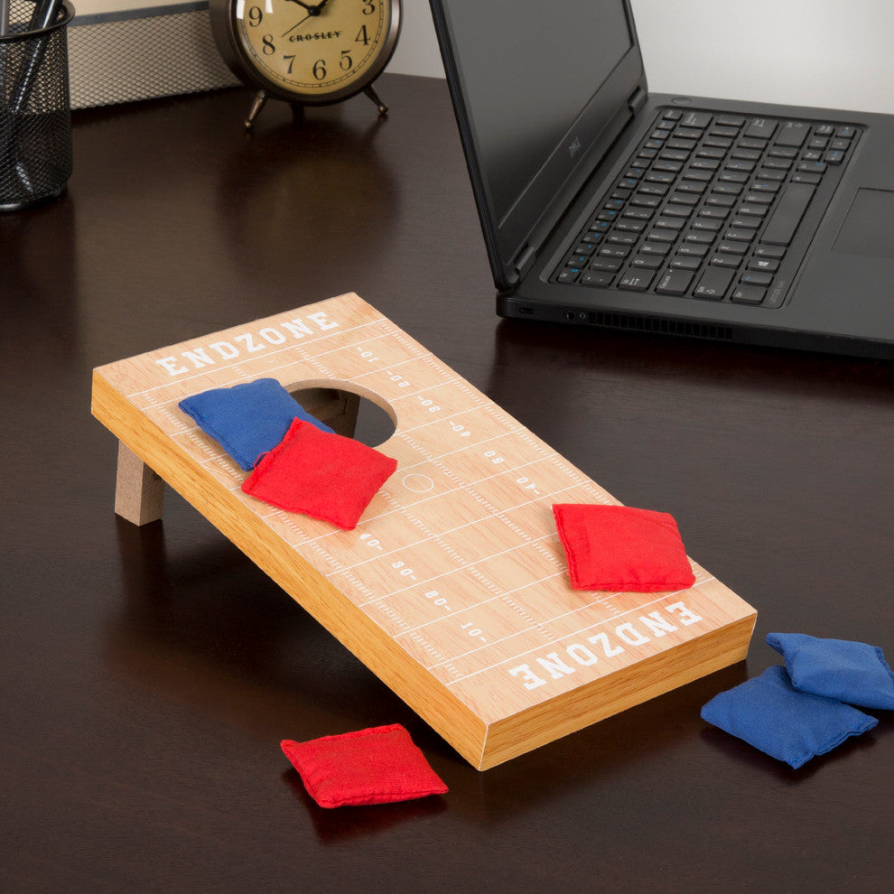 Classic Mini Travel Wood Tabletop Cornhole by Hey! Play!