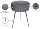 Bali Metal Side Table/Nightstand, Gray