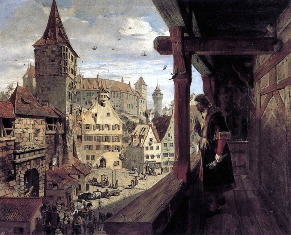 William Bell Scott Albrecht Durer on the Balcony of his House Wrapped Canvas
