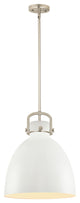 Innovations Lighting 710-1S-SN-M712-14W Newton Bell 1 Light 14" Pendant