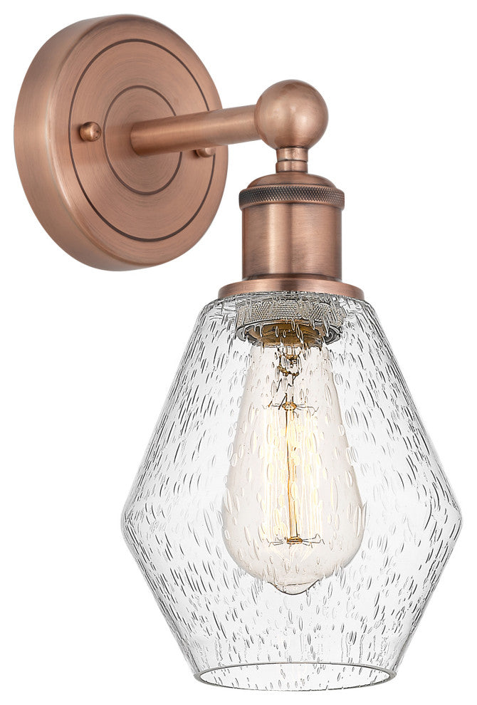 Edison Cindyrella 1-Light 6" Sconce, Antique Copper, Seedy Shade