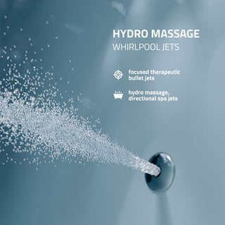 Leni 5.9 ft. Jetted Whirlpool Tub With Reversible Drain, White