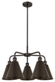 Ballston Cone 5-Light 26" Stem Chandelier, Oil Rubbed Bronze