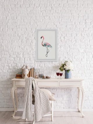 "Flamingo Mosaic" Framed Painting Print, 20"x30"