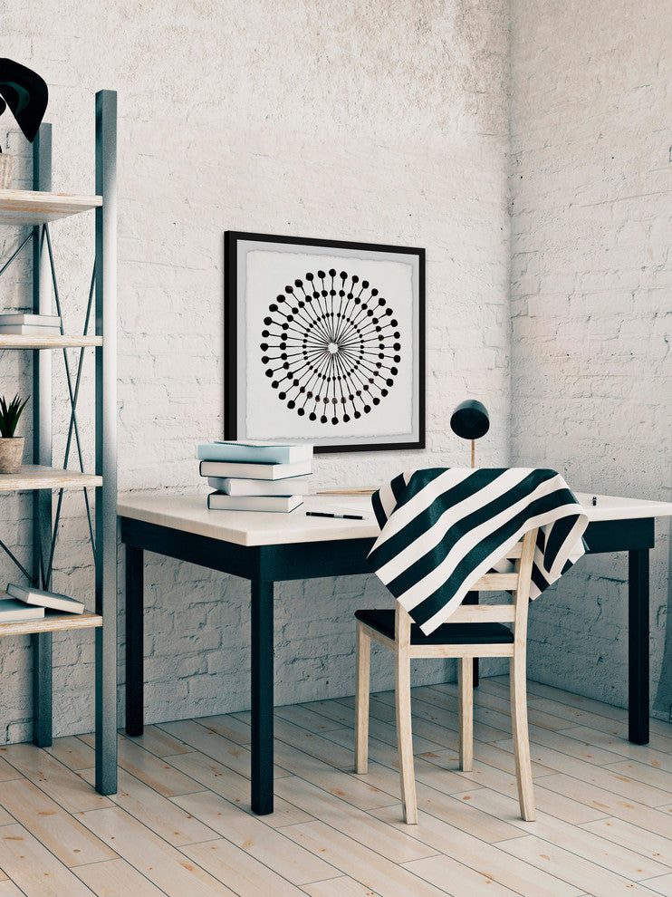 "Spherical Reference" Framed Painting Print, 12"x12"