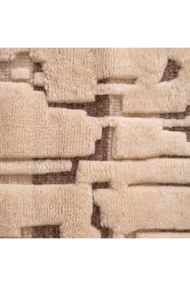 Knotted Cream Wool Carpet, Eichholtz Eminence, 10' X 13'
