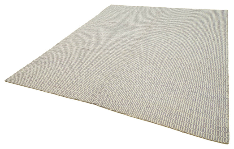 Rug N Carpet - Handmade Modern Design 8' 1'' x 10' 0'' Wool Unique Kilim Rug