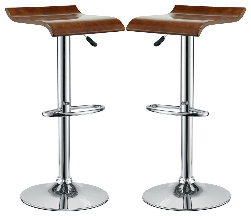 Bentwood Bar Stools, Oak, Set of 2