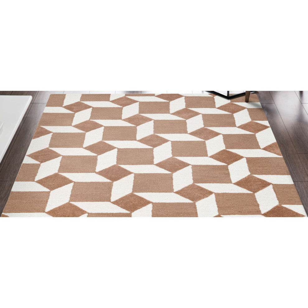 Retro Nova Area Rug, Rust, 2'6"x8'