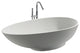 ADM Oval Freestanding Bathtub, Matte White, 70.9"