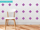 Plus Sign Fabric Wall Decals, Set of 18, Purple