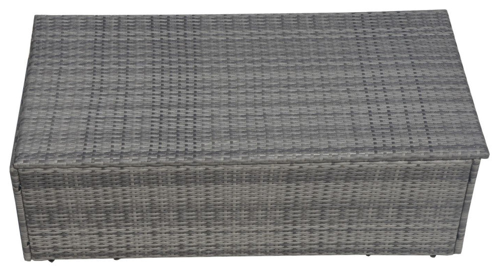 Patio 6-Piece Wicker Sofa Conversation Set With Cushions, Gray