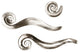 Long Spiral Pull, Antique Brass, Left