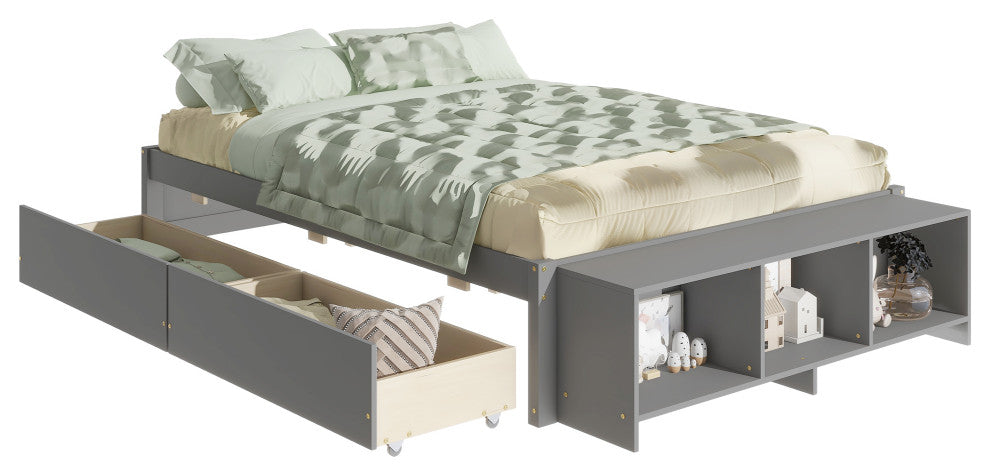 Gewnee Full Size Bed with Storage Case