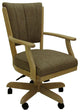 Classic Caster Swivel Dining Chair on Wheels, Solid Wood, Basin Beige - Ct
