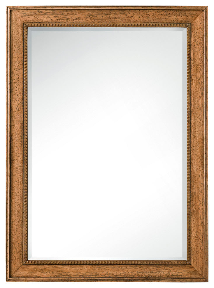 Bristol 29" Rectangular Mirror, Saddle Brown