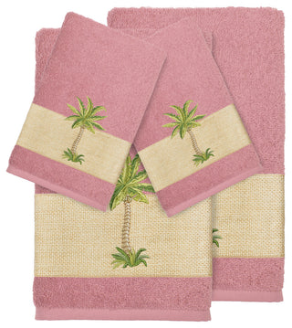 Colton 4-Piece Embellished Towel Set, Tea Rose
