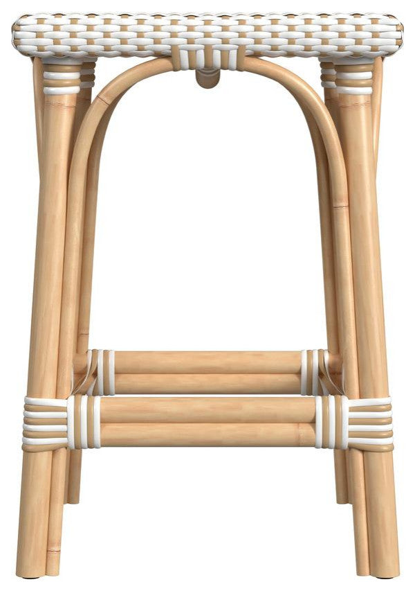 Company Riviera Rattan Square 24H Counter Stool, Tan