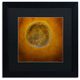 'Moon on Yellow' Matted Framed Canvas Art by Nicole Dietz