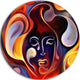 Waves Of Thought, Abstract Large Disc Metal Wall Art, 23"