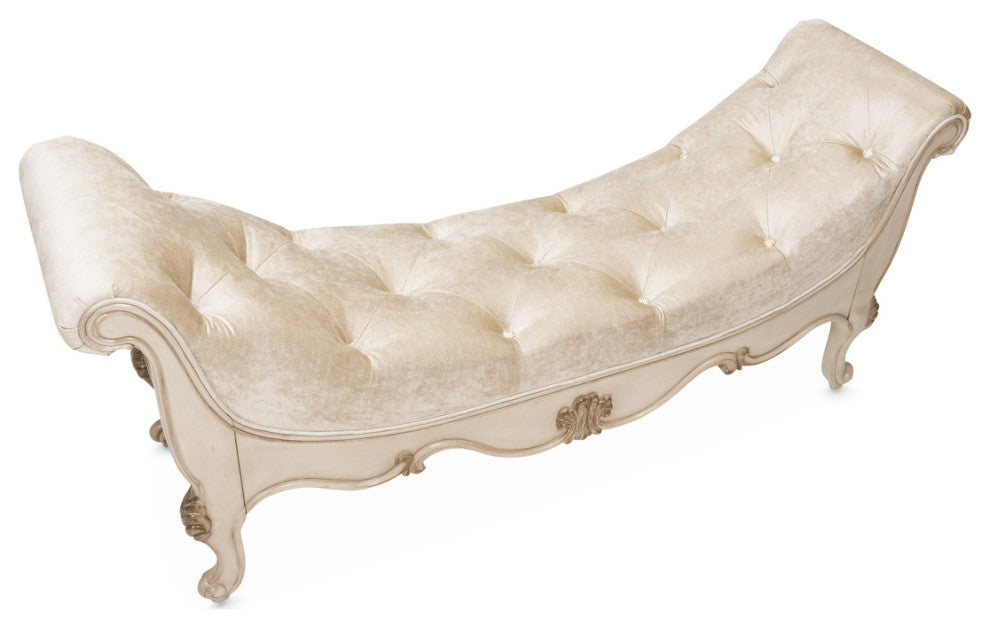 Platine de Royale Velvet Accent Bench - Champagne
