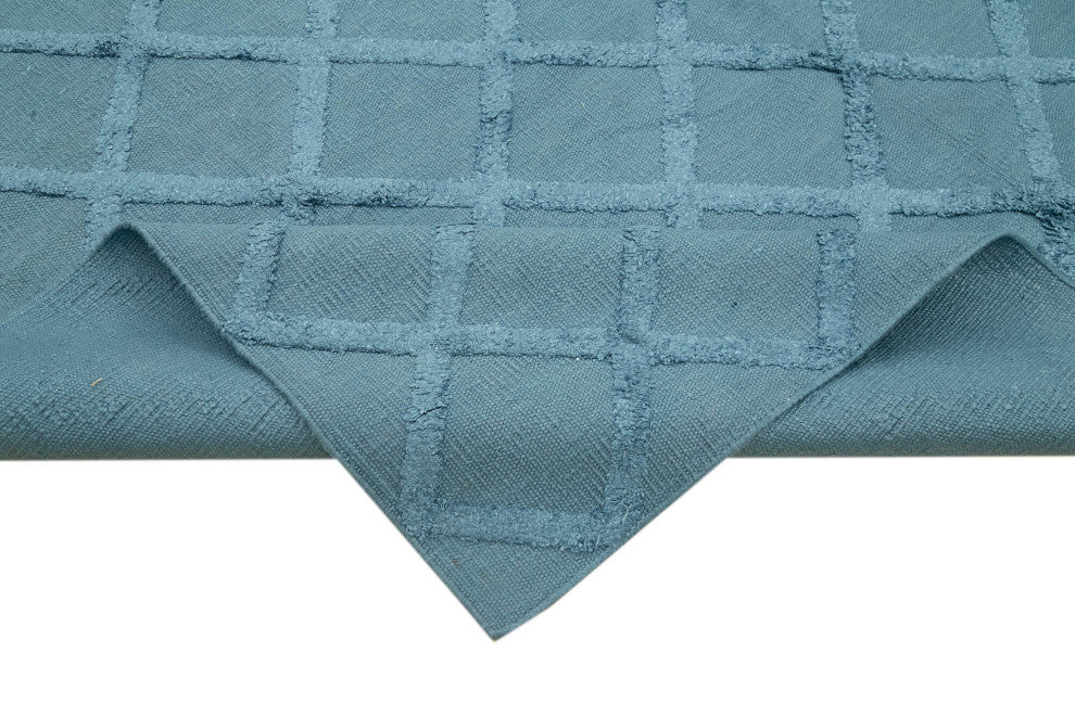Rug N Carpet - Handwoven Modern Design 8' 1'' x 10' 0'' Wool Flatweave Kilim Rug