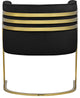 Rays Velvet Upholstered Accent Chair, Black