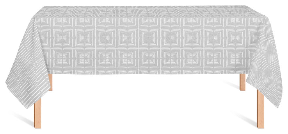 Gray Geo Diamonds 58x102 Tablecloth