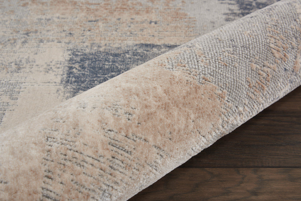 Nourison Rustic Textures 7'10" Round Beige/Grey Modern Indoor Area Rug