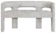 Gwen Modern Luxury Jacquard Fabric Upholstered Sculpture Bench - Grey