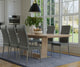 Extension Lacquer Dining Table With Stainless Steel Base, Sonama