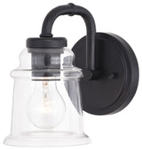 Vaxcel Toledo 1-LT Black Industrial Bathroom Vanity W0348 - Matte Black