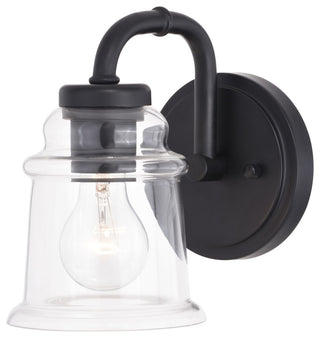 Vaxcel Toledo 1-LT Black Industrial Bathroom Vanity W0348 - Matte Black