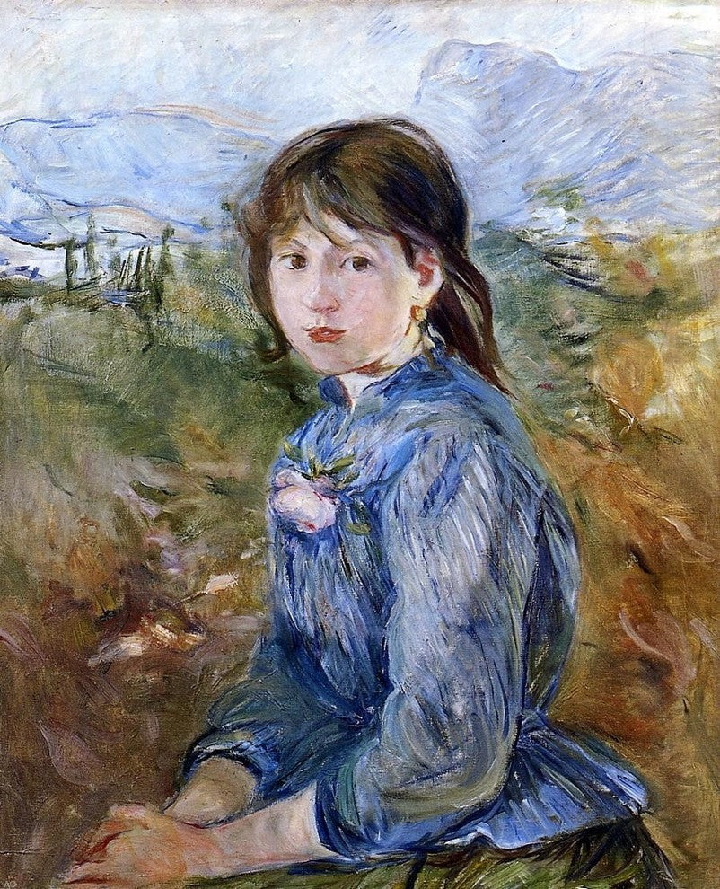 Berthe Morisot The Little Girl from Nice Celestine Gallery Wrapped Canvas Print