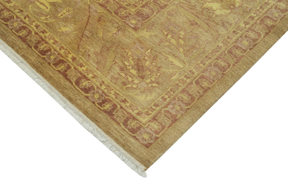 Rug N Carpet - Handwoven Oriental 9' 1" x 11' 10" Soft Oushak Area Rug
