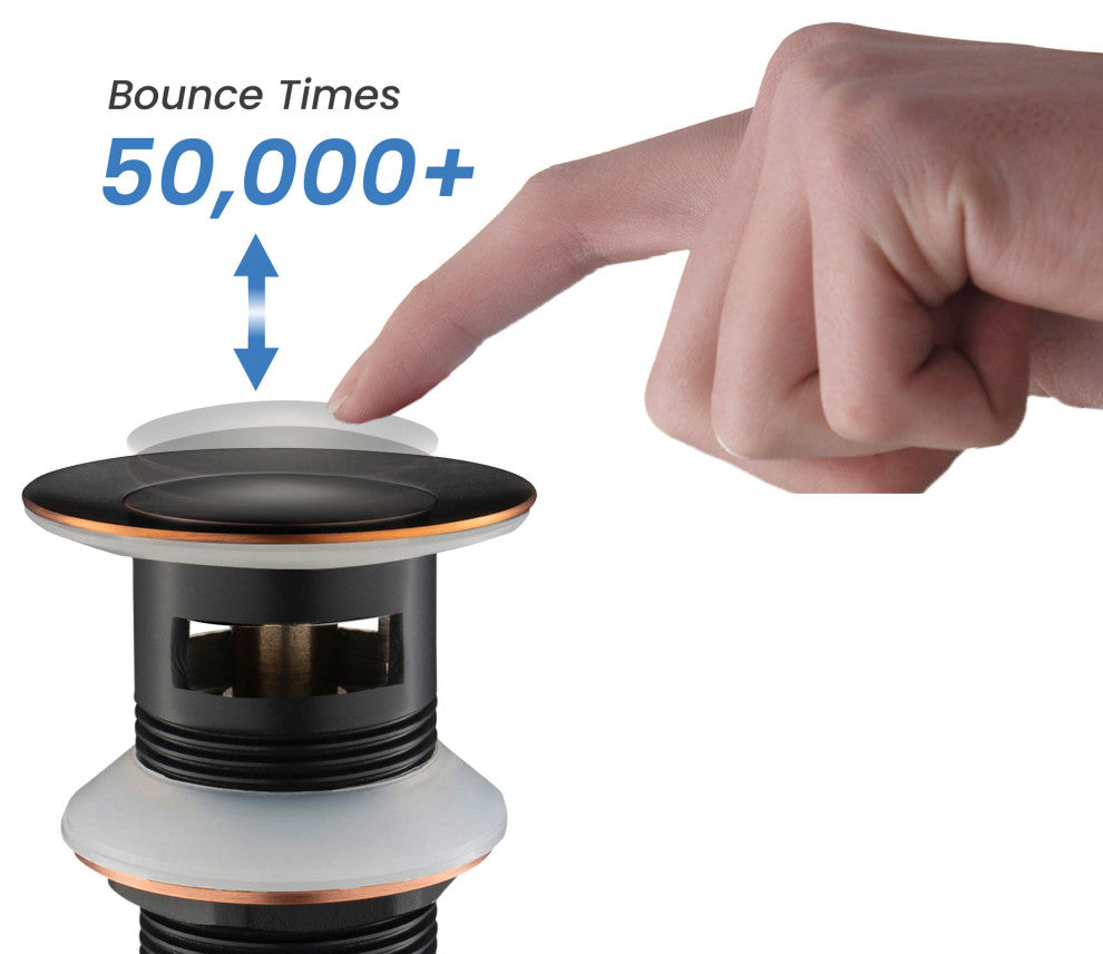 Pop-Up Drain Stopper with Overflow KPW100, Oil Rubbed Bronze