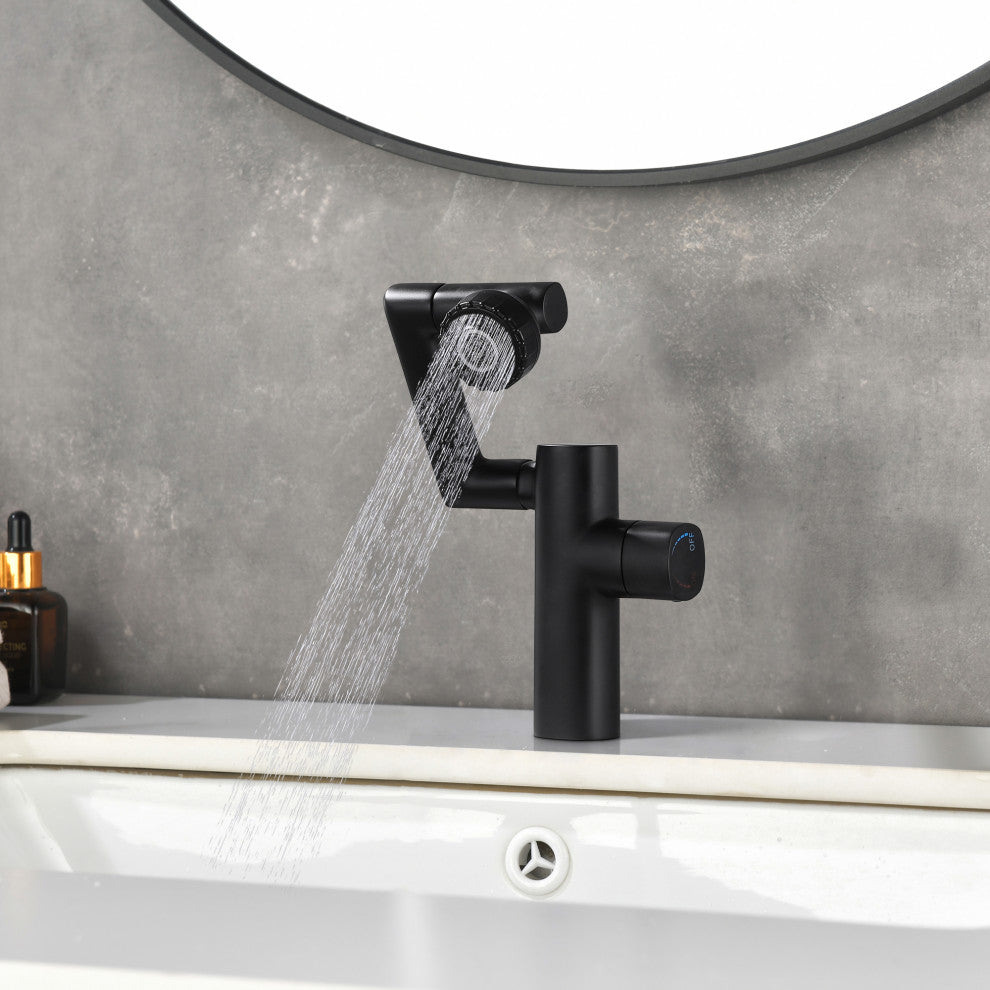 Deck Mounted Industrial Single Handle Bathroom Faucet, Single Hole