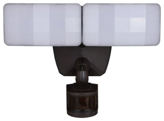 Zeta 2 Light LED Outdoor Motion Sensor Security Flood Light Bronze