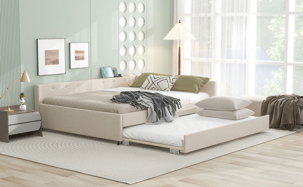 Gewnee Queen Size Upholstered Platform Bed
