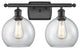 Ballston Athens 8" - 2 Light 18" Bath Vanity Light, Matte Black, Clear