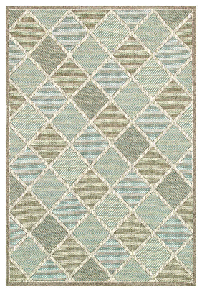 Couristan Monaco Meridian Indoor/Outdoor Area Rug, Multi, 5'3"x7'6"