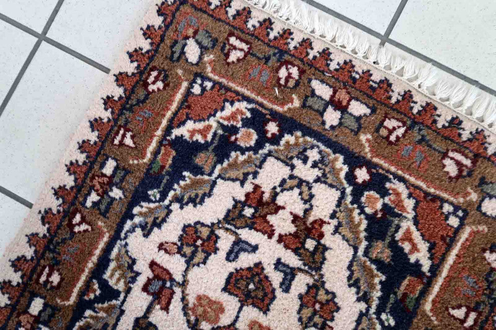 Handmade Vintage Persian Hamadan Rug 1.9'x3.1', 60cmx97cm 1970s
