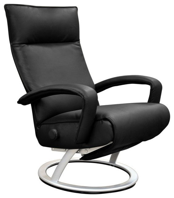 Gaga Recliner Leather Recliner Lafer Recliner Chair, Black